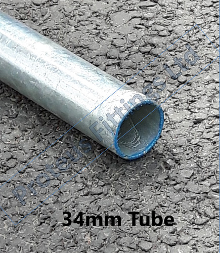 Galvanised steel tube handrail - galvanised,