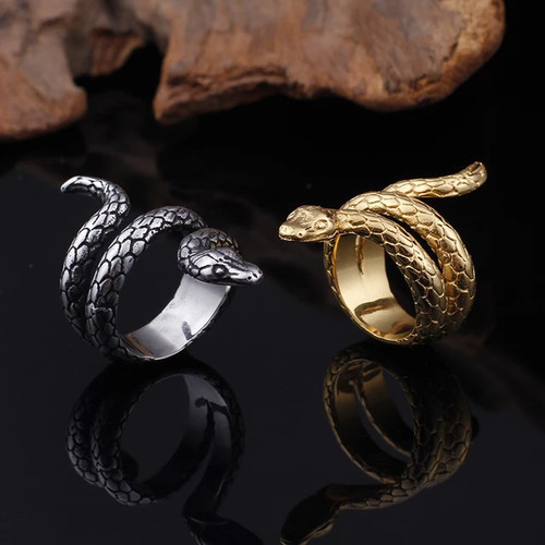 Stainless steel snake rings - steel,