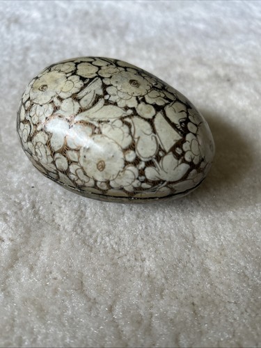 Lacquered papier mache egg - lacquered,