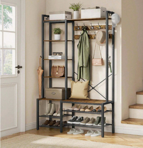 Large rustic coat rack with - large,