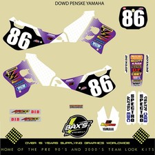 1993-1995 Yamaha Yz 125 Yz250 Dowd Penske Factory Graphics Decals Kit  Vmx  Evo