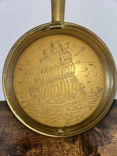 Antique brass bed warmer - antique,