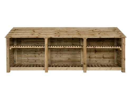 Garden shed log store wooden - log,