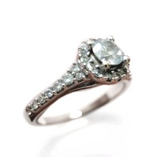 18ct White Gold Diamond Halo