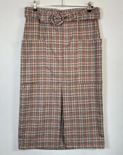 Zara Midi Pencil Skirt Beige