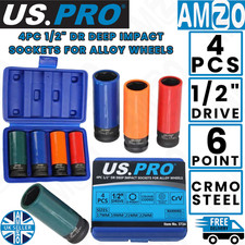 US PRO 4pc 1/2" Drive Deep