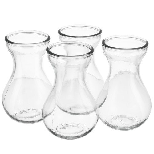 4pcs hyacinth vase small - 4pcs, glass