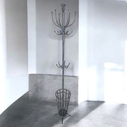 Grey metal coat stand - coat, with