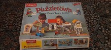 vintage Playskool  Richard Scarry's Puzzletown Set D - Mayor Fox's Town Centre