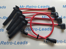 RED 8MM PERFORMANCE IGNITION LEADS FOR RENAULT 5 TURBO 2 GORDINI REAR ENGINE