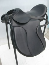 English saddle black leather