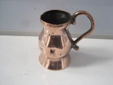 Antique Victorian 1/4 GILL copper spirit measure - display only