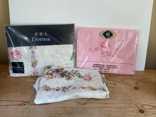 Bundle vintage pillowslips - a,