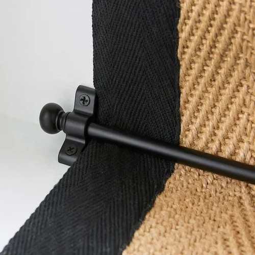Matt black stair rod - black,