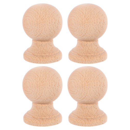 Pcs unfinished wood finials - 4,