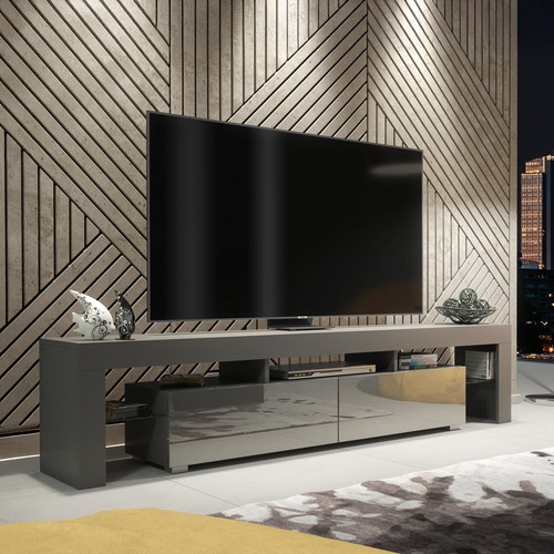 Stand 200cm matt - tv, grey