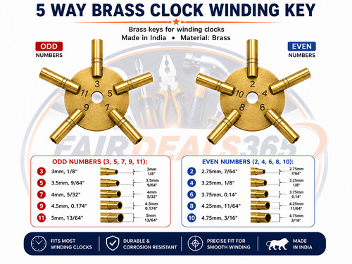 Universal brass clock - universal,
