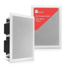 Pyle PDIW87 8" Ceiling Wall Mount Enclosed Speaker -White (Open Box)