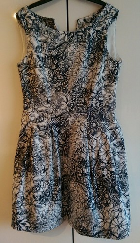 Zara white blue floral - zara,