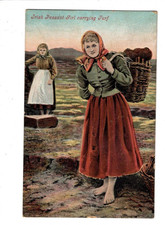 Irish peasant girl carrying - peasant,