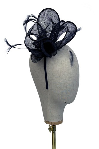 Flower feather hair hat - flower,