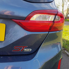 Car ST. Line Badge Red Silver