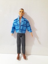 Barbie Ken Doll Brown Hair in Bun  Ken Male Doll Mattel 2016 Ken Doll