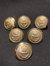 British Royal Navy RN  Dress Buttons Jacket / Greatcoat x6 - Made in London