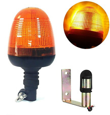 LED Beacon Warning Flashing Rotating Amber Flexible DIN Pole Tractor Light12-24v