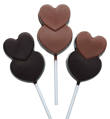 Lollipop mould double - lollipop, heart