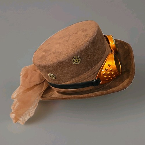 Steampunk brown top - brown,