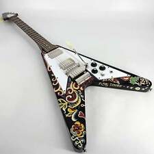 2024 Epiphone Inspired by Gibson Custom Jimi Hendrix Love Drops Flying V - Ebony