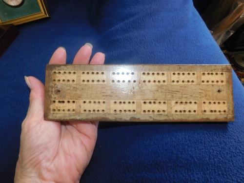 Vintage wooden pine cribbage - vintage,