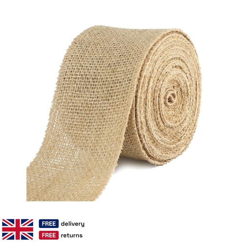 Natural jute ribbon 8cm - ribbon,