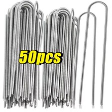 1-50XHeavy Duty Trampoline U-Shaped Metal Wind Stake Goal Pegs Tent Ground Ancho