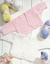 Crochet pattern copy 1982.   Baby cardigans.  12-22" chest.   DK