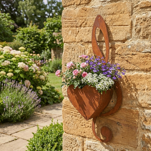 Iron music note hanging pot - music,