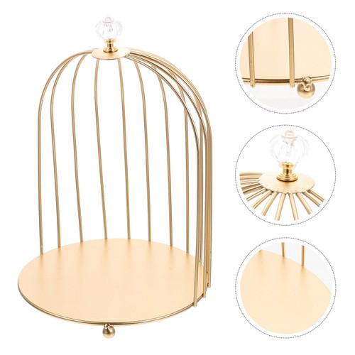 Bird cage cake stand golden - bird,