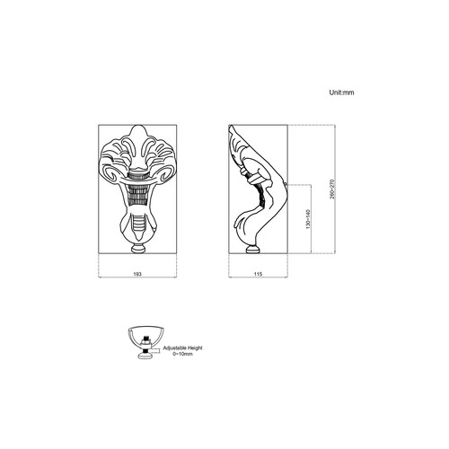 Set chrome ball claw - chrome,
