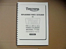 TRIUMPH T150 TRIDENT PARTS BOOK FOR 1969 - 1970 MODELS
