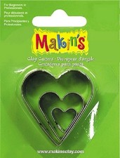 Mini 3 Pc Cutters Metal Cake Fondant Sugar Craft Jewellery Cookie Love Hearts