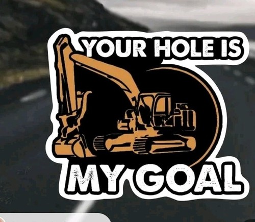Funny digger decal - sticker, jcb
