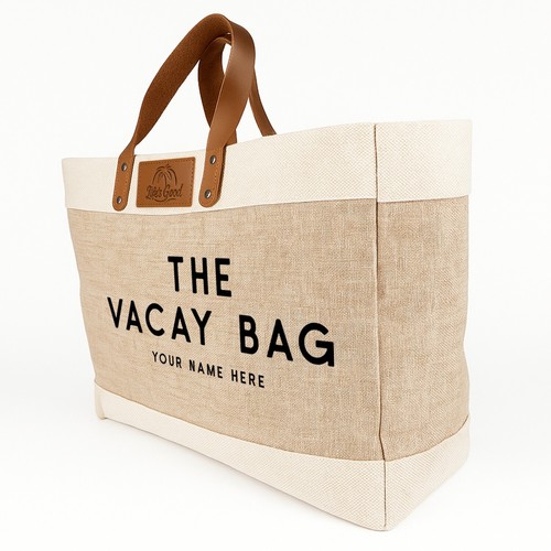 Personalised large tote beach - personalised,