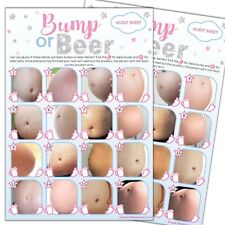 Baby Shower Game 20 Player - BUMP OR BEER - Unisex Stars Girl Boy Party Games