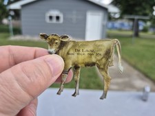 c. 1920s DeLaval Tin Die Cut Calf - No Cow Advertising Cream Separator & Milker