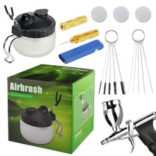 Airbrush Cleaning Kit Cleaner Supplies Brushes Airbrush Cleaning Pot with Holder