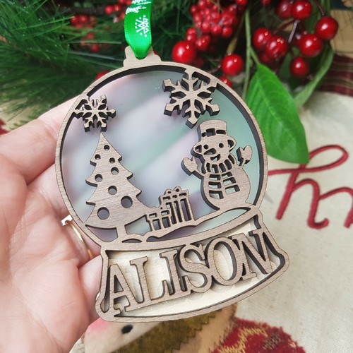 Snow globe personalised - globe,