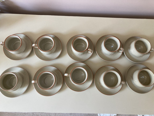 Denby daybreak cup and - 4x,