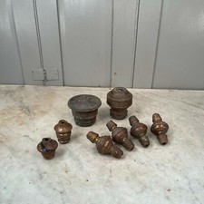 Misc selection of antique brass bedstead ornaments