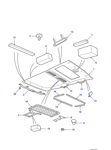 Land rover genuine headlining - land,